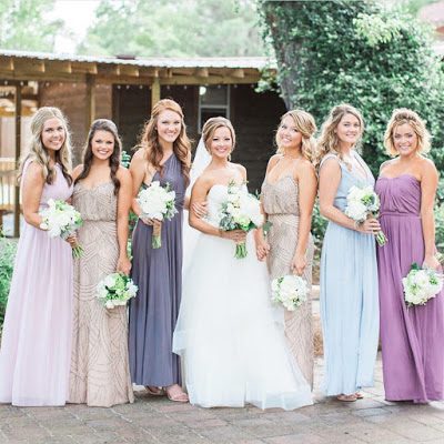 Multi color bridesmaid dresses French Novelty