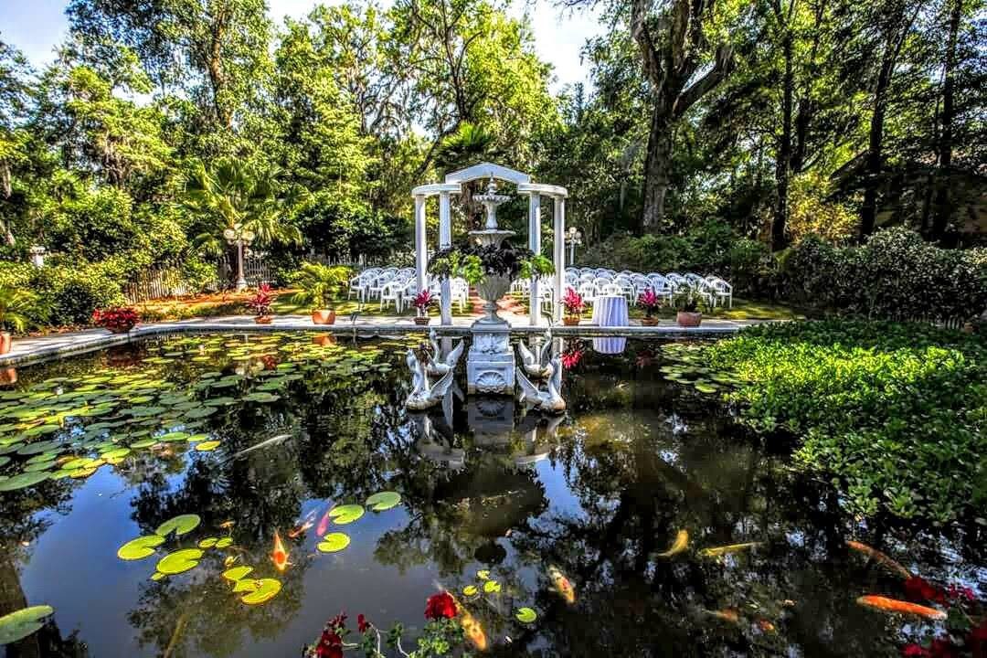 Pond ceremony space at The Hilltop