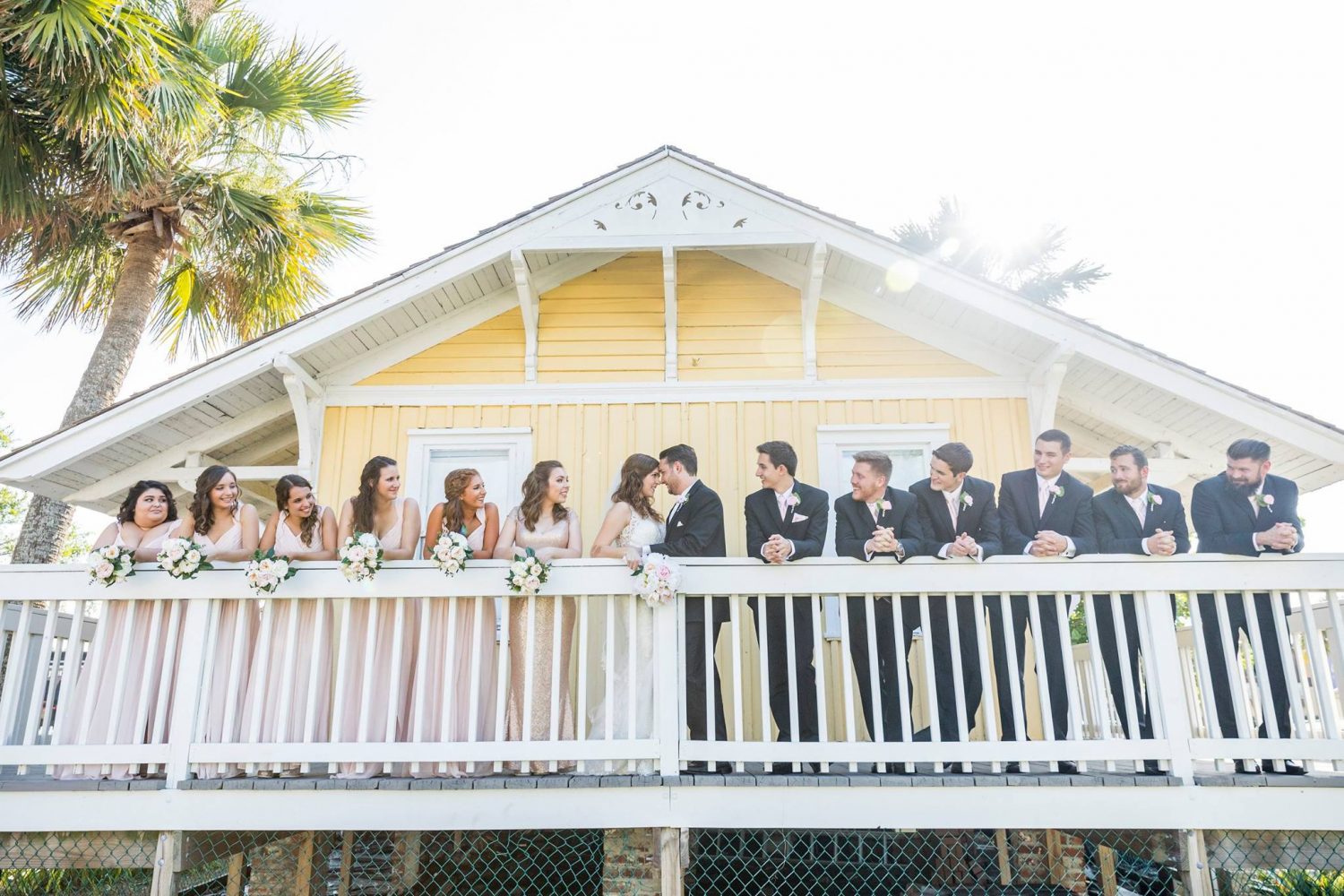 Wedding party at the Beaches Museum in Jax Beach