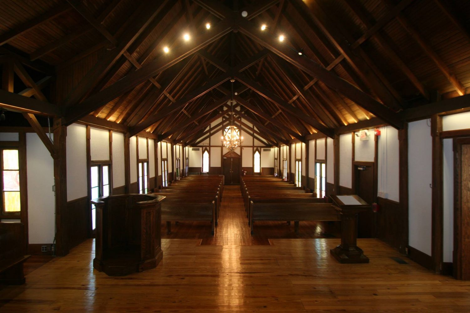 Ceremony space at the Wedding Chapel at Beaches Museum