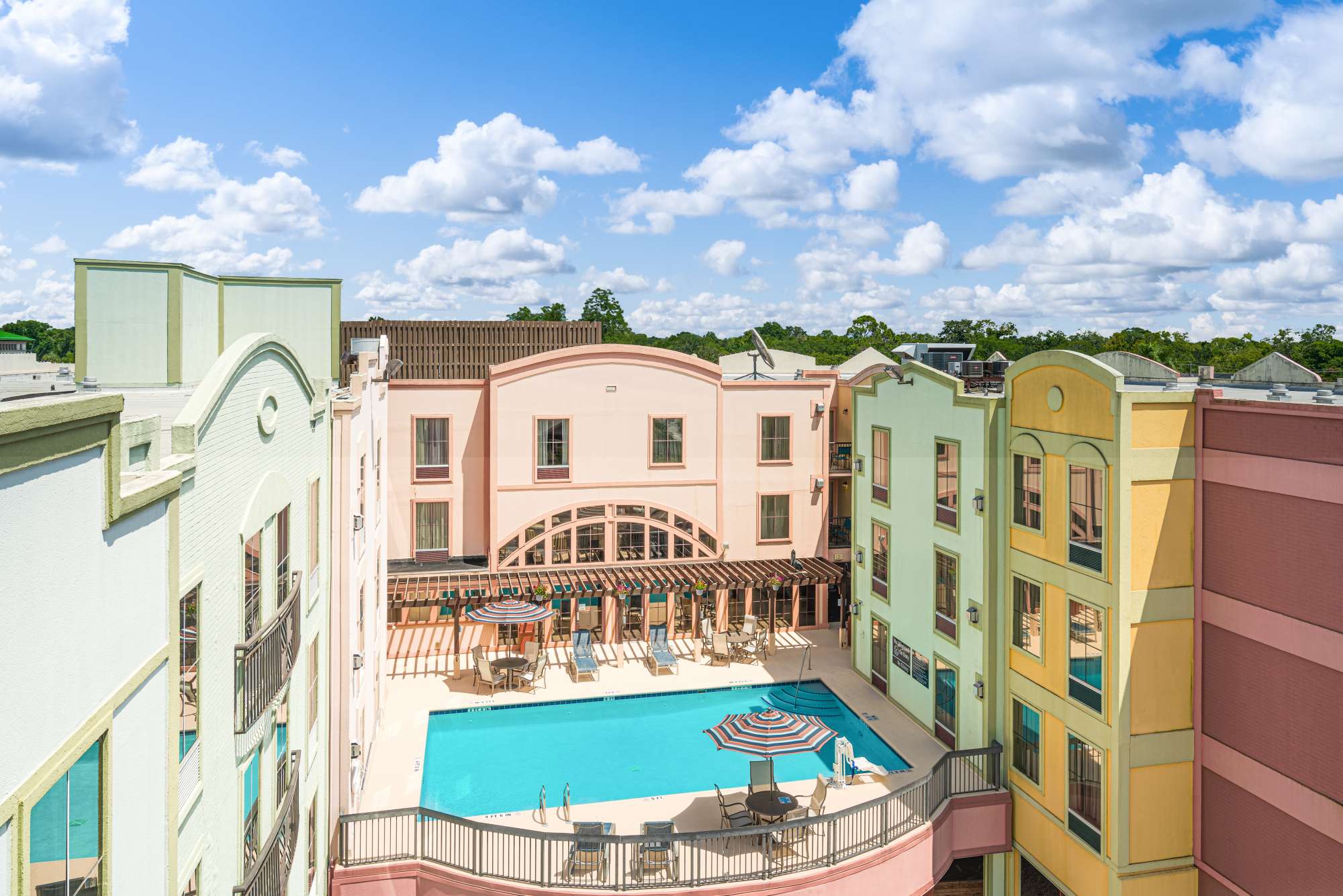 Pool view at the Hampton Inn Harbor Front Amelia Island