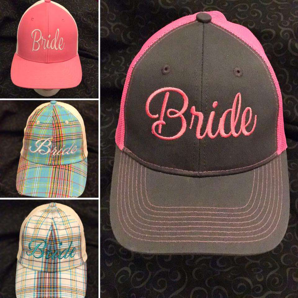 Custom Bride to Be embroidered hats