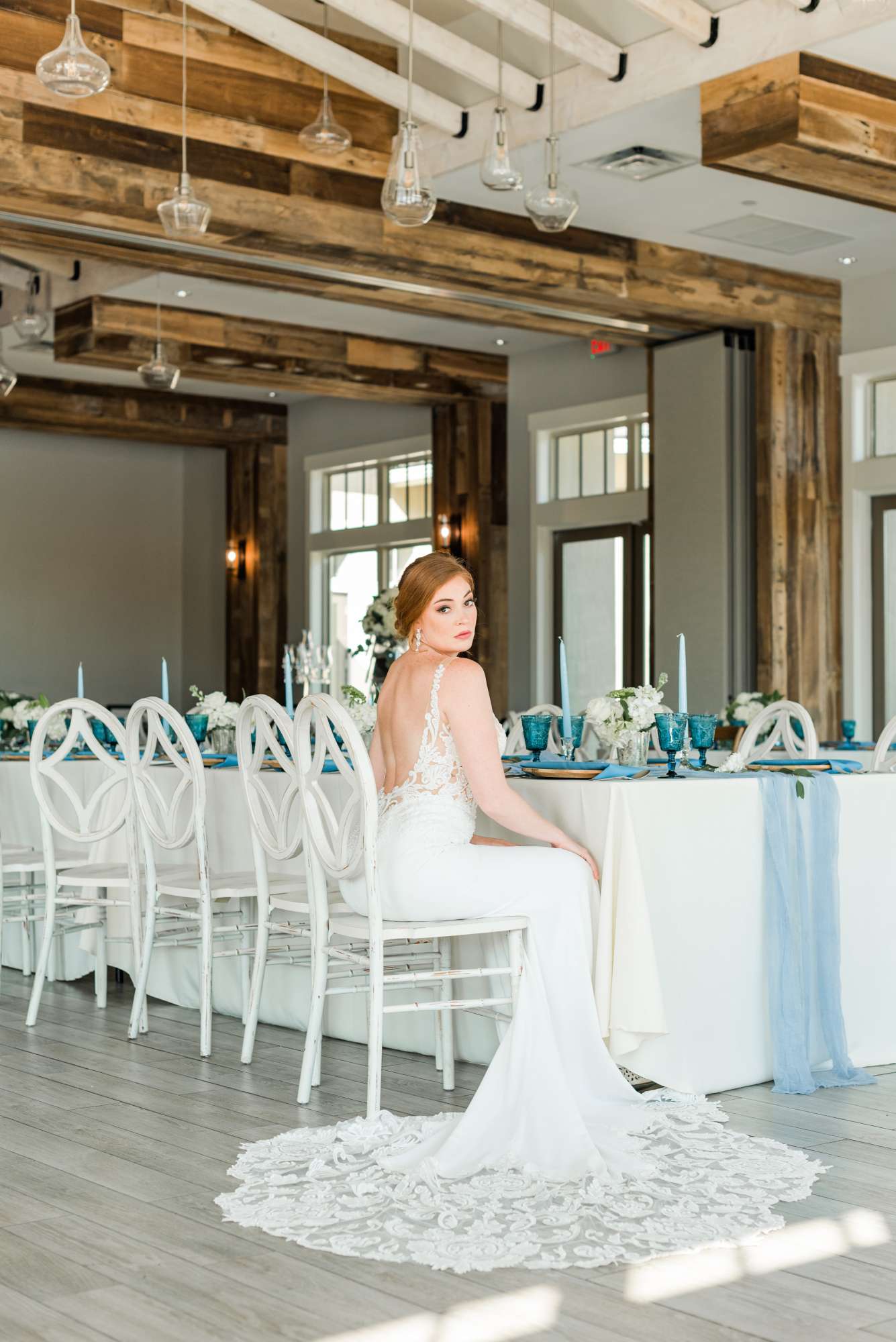 bride in the reception hall at St Johns Golf and Country Club