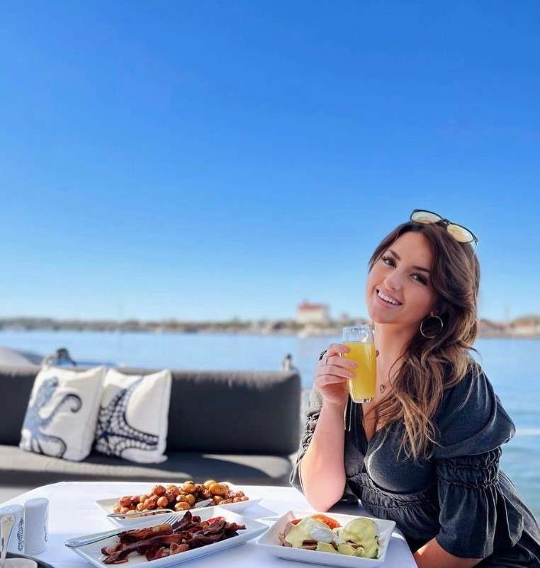 Having brunch on the sailboat in St Augustine