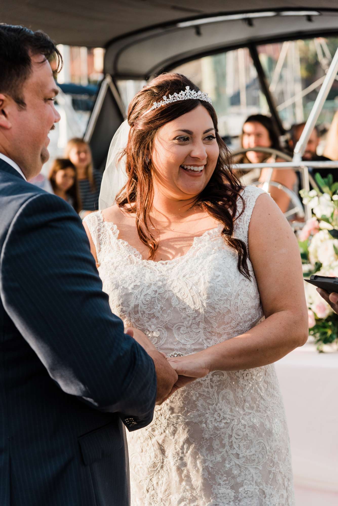 wedding on a sail boat