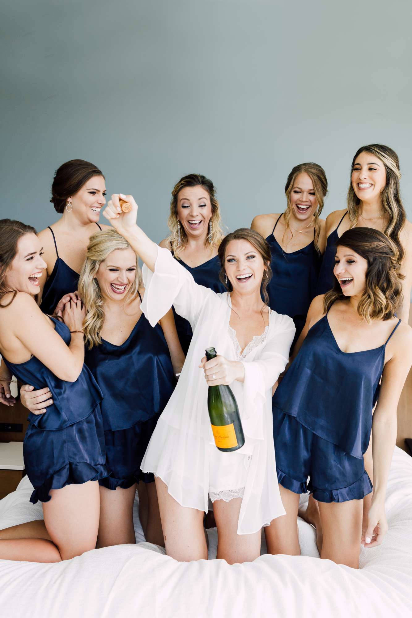 Bridal party with hair and makeup by Curl Wink Blush