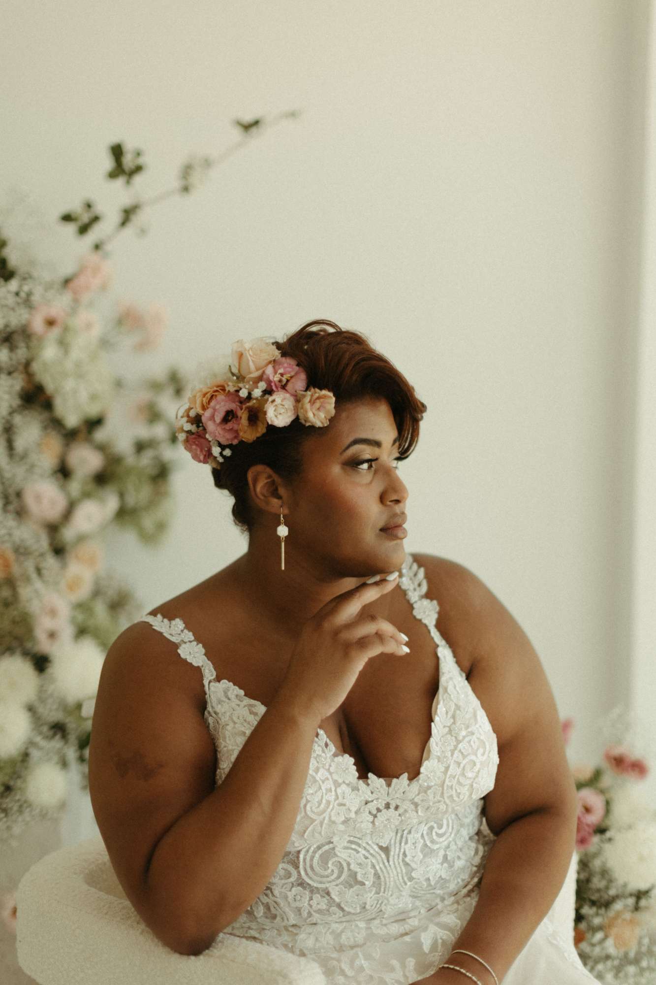 curl wink blush bride hairpiece Premier bride of the 904