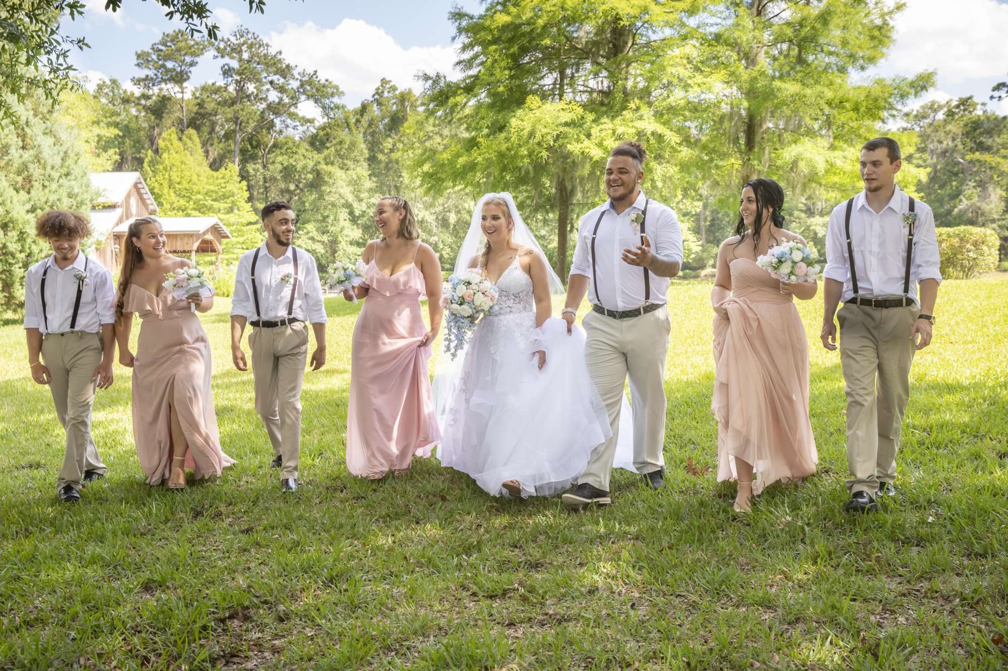 bridal party with Estory Video and Premier Bride of the 904