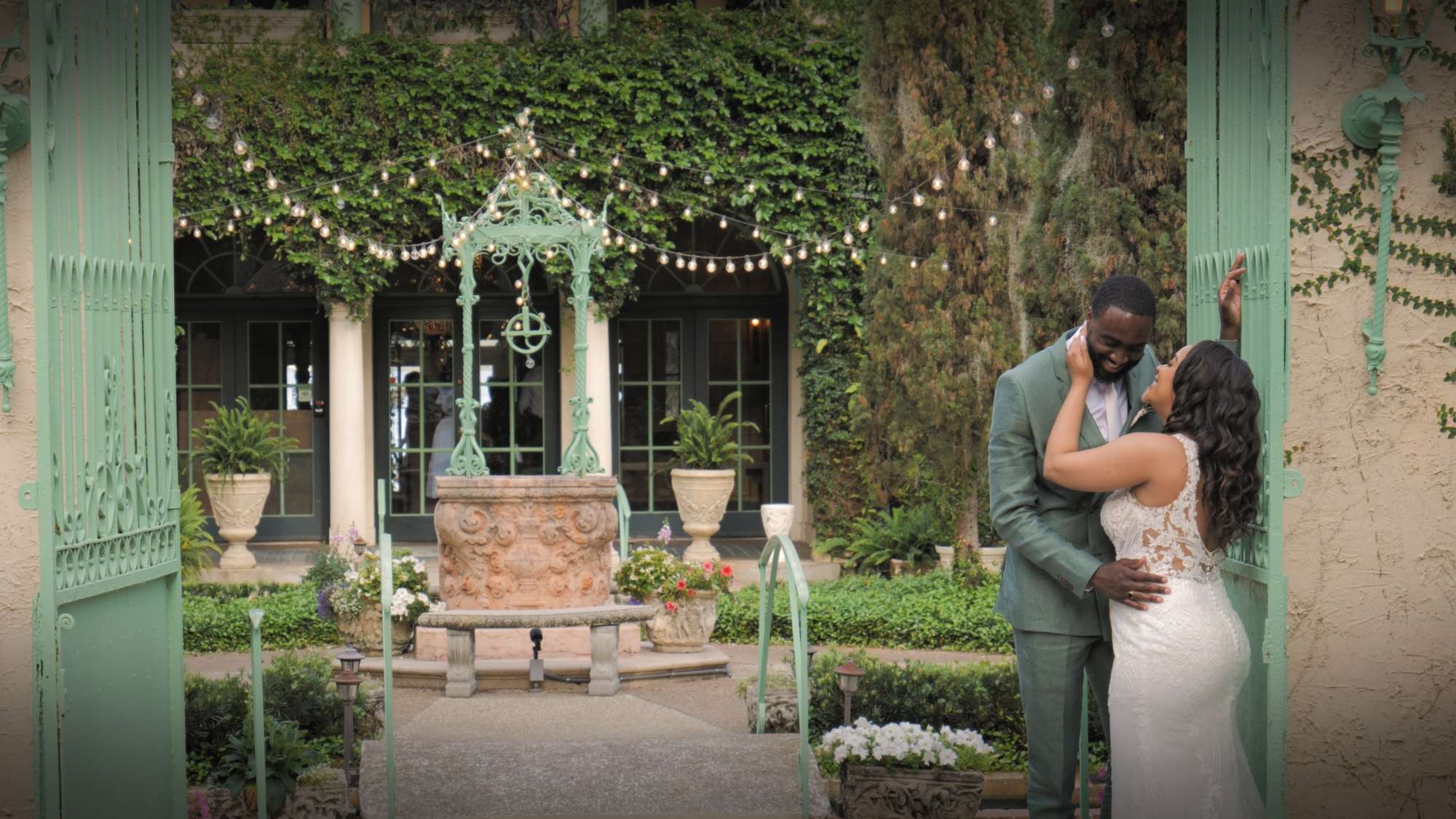bride and groom at Club Continental with Estory video and Premier Bride 904