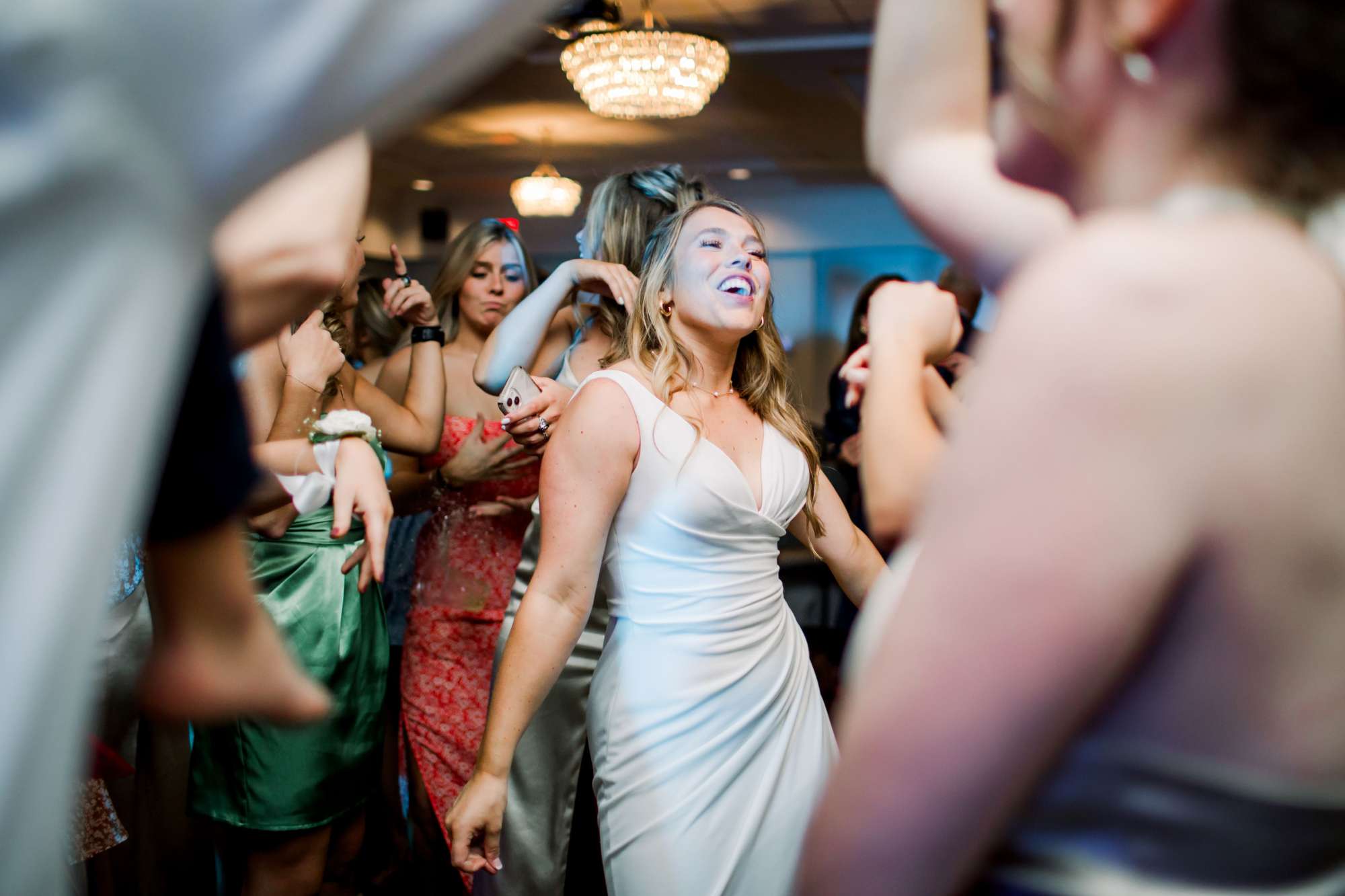 Bride Dancing at her wedding with Island Sound and Premier Bride 904