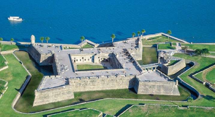 Castillo de San Marcos National Monument arial view of Castillo de San Marcos