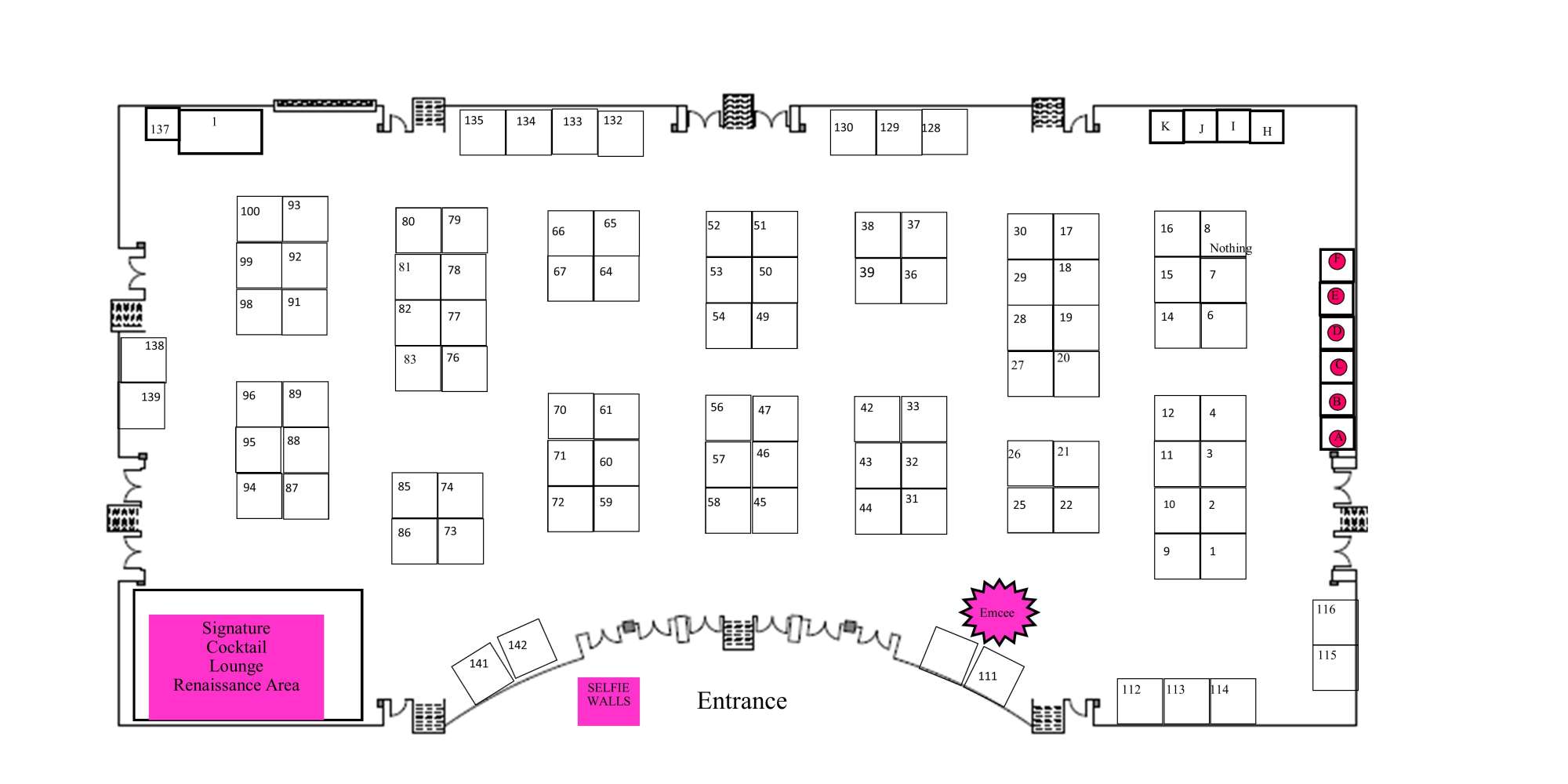 Premier Bride Expo floor plan for Feb 16 2026