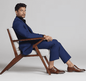 Mens Wearhouse blue suit 2