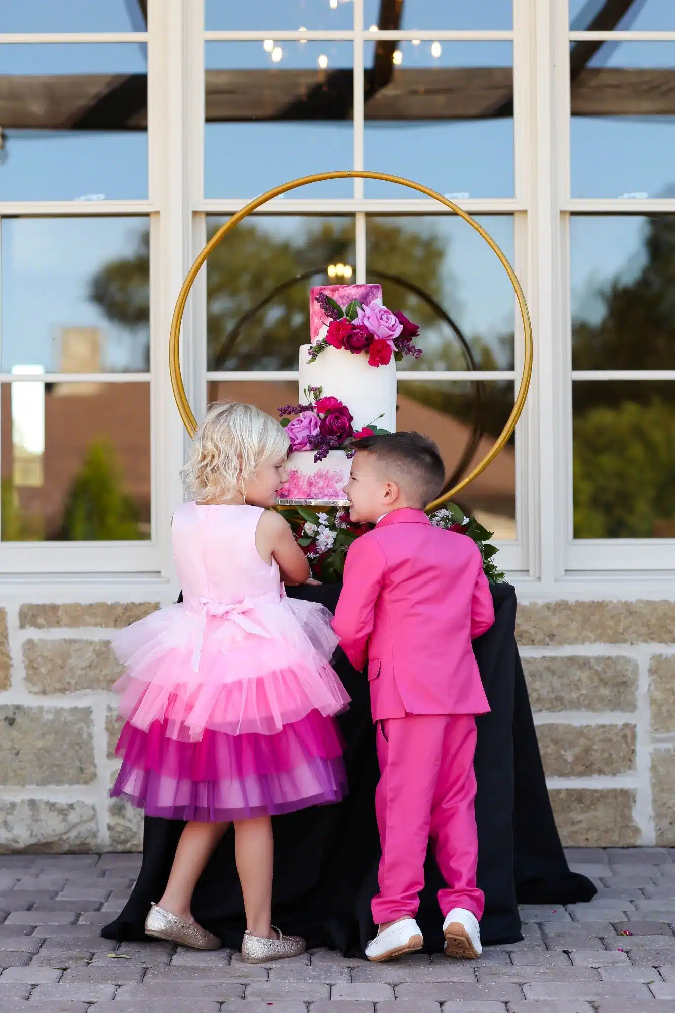Amelia Island Wedding flower girl and ring bearer in pink becphotography Amelia Island Wedding flower girl and ring bearer in pink becphotography