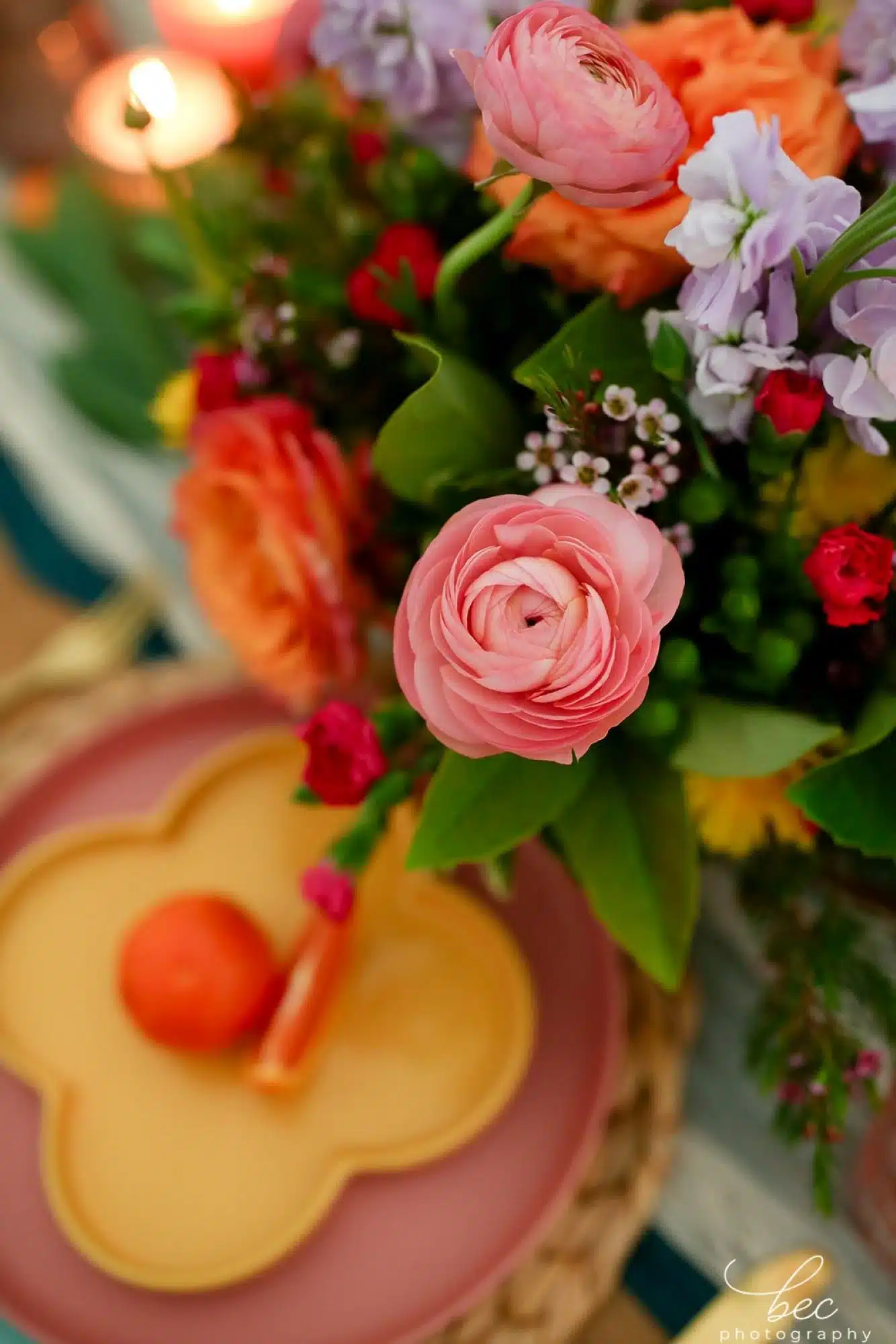 Amelia Island Weddings orange yellow and pink flowers becphotography Amelia Island Weddings orange yellow and pink flowers becphotography